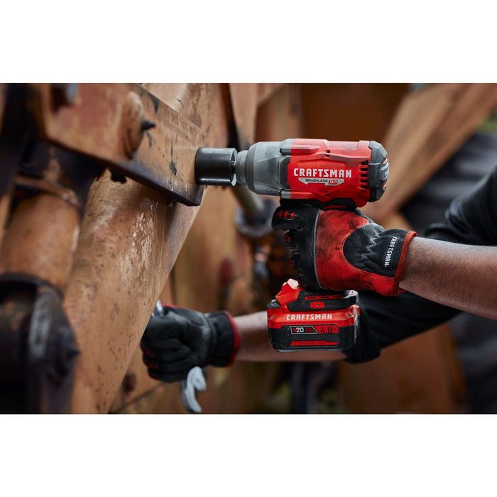 Impact Wrench 1/2" Brushless RP Hog Ring W/Battery 4.0AH Craftsman