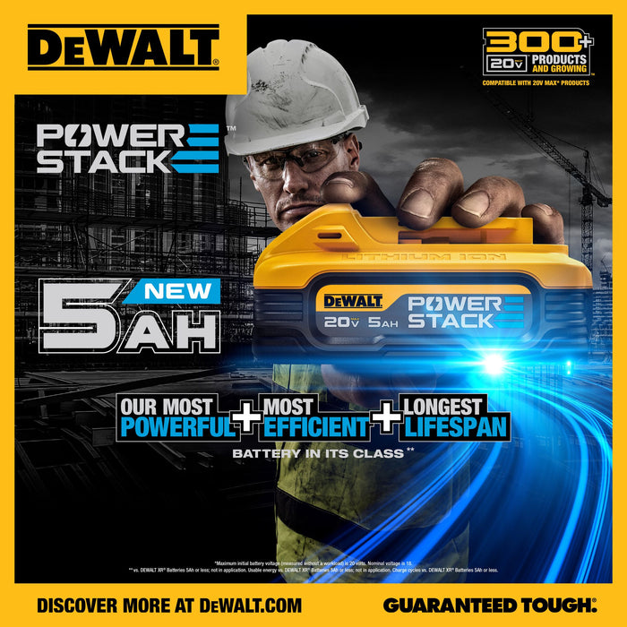 Compact Battery Lithium-Ion Powerstack 5.0AH/20V Dewalt