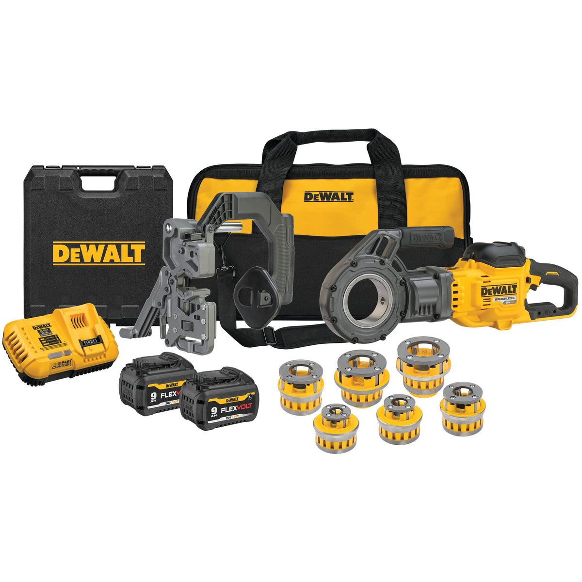 Pipe Threader Kit W/6 Die Heads 60V FlexVolt Dewalt — RB Tools & Equipment