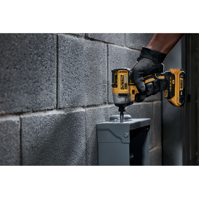 Impact Driver 1/4" Brushless 20V W/1 Battery 2.0AH Dewalt