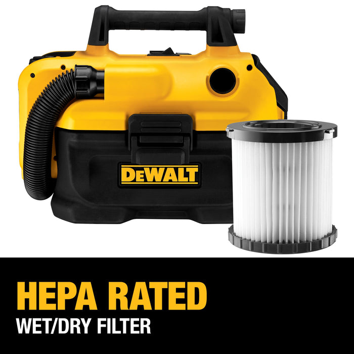 Wet/Dry 2 Gallon Vacumm Cordless 20V Max (Tool Only) Dewalt