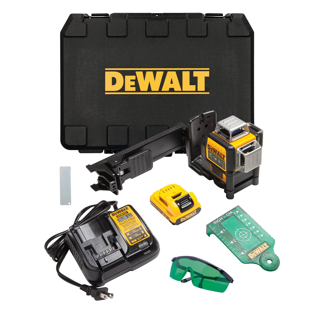 Green Line Laser 3 X 360 12V Kit T-Stak Dewalt