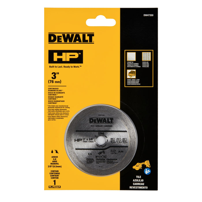 Diamond Continuous Tile Cutting 3" X 3/8" Dewalt