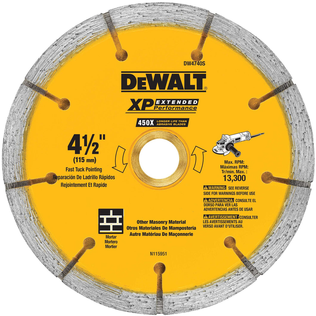 Sandwich Tuck Point Diamond Blade 4-1/2'' Dewalt