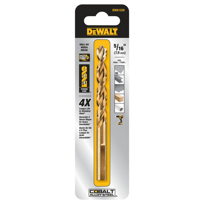 Split Point Cobalt Drill Bit 5/16"Dewalt