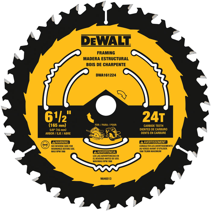 Blade Circular Saw 6-1/2" X 24TH Dewalt