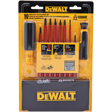 Load image into Gallery viewer, Set 10PC Electrician Insulated Vinyl Grip Screwdriver Dewalt
