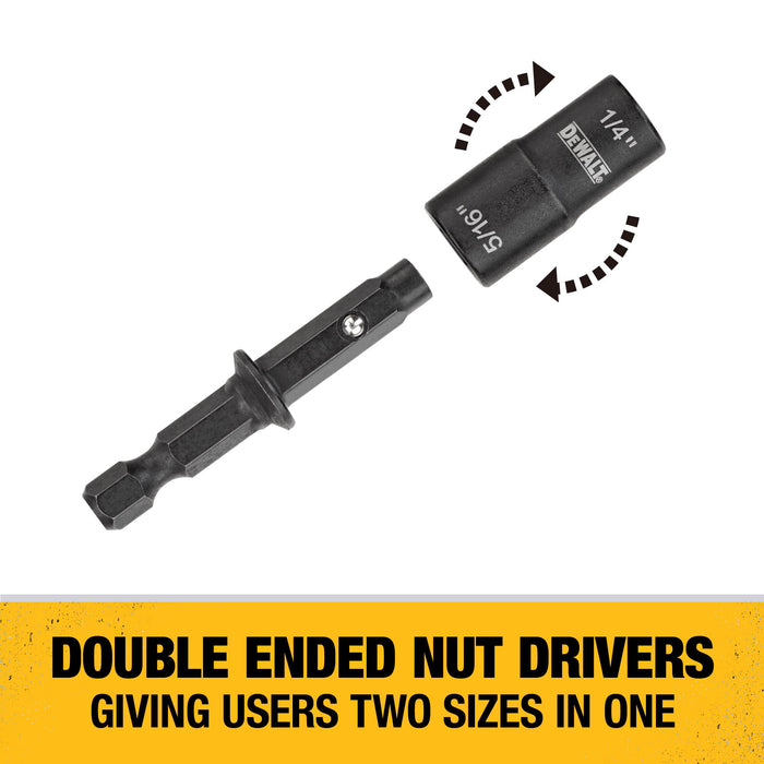Nut Driver 1/4” X 5/16” Double Ended Imp. Ready Dewalt