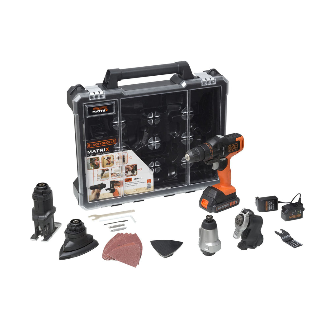 Matrix Power Tools Kit 6 PCS. 20V Black and Decker