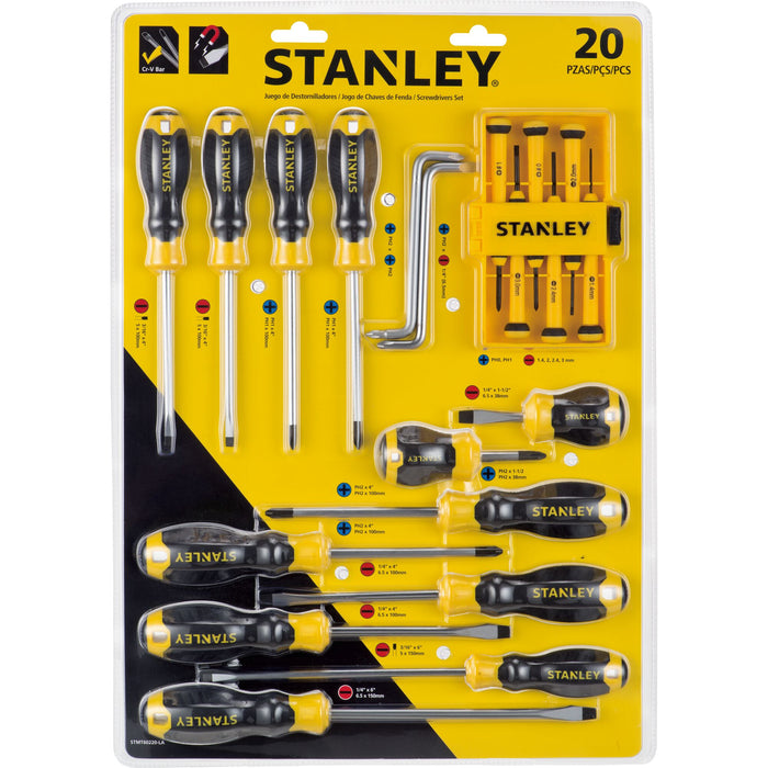 Magnetic Screwdriver Set 20 Pcs. Stanley