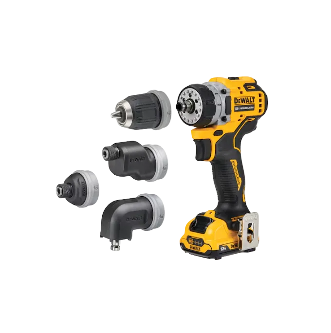 5n1 Drill / Driver Kit 12V Xtreme Brushless W/2 Bat. Dewalt