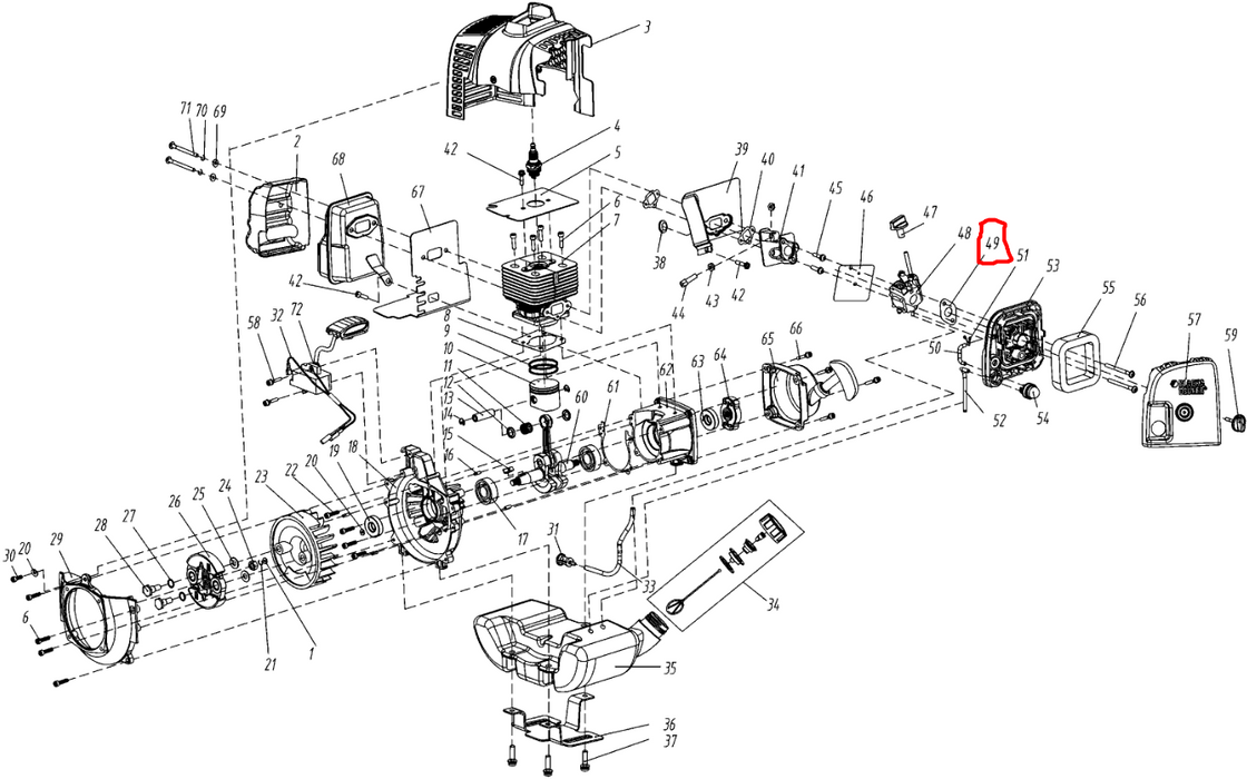 Carburator "Gasket" Black and Decker