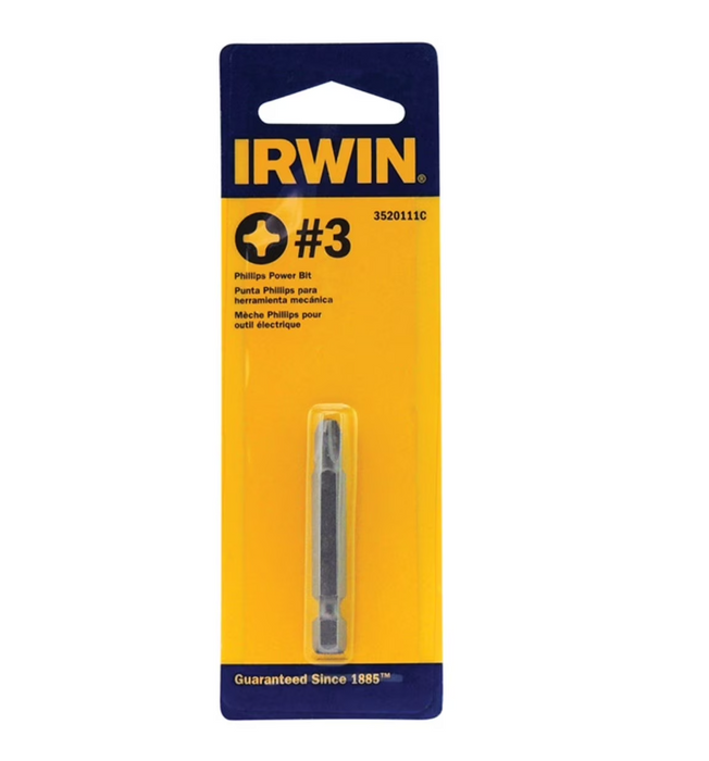Phillips Power Bit #3 X 2-3/4" Irwin