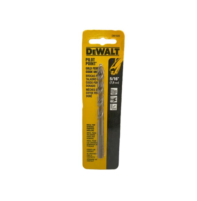 Gold Ferrous Split Point Drill Bit 5/16" Dewalt