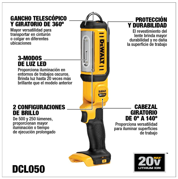 Led Hand Held Area Light 20V Max (Tool Only) Dewalt