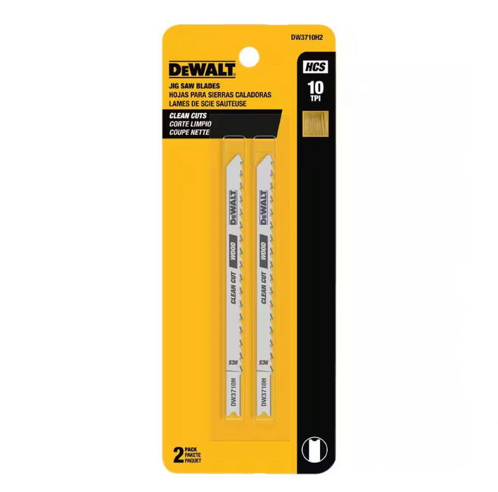 Jig Saw Blades 10 TPI 2 PC Dewalt