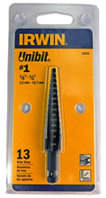 Load image into Gallery viewer, STEP DRILL BIT 1/8&quot; - 1/2&quot; IRWIN
