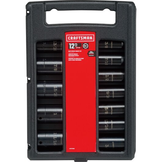 SET 12 PC. SAE IMPACT DEEP SOCKET DR. 1/2'' CRAFTSMAN