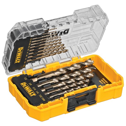 Set 16 PC. Drill Bit "Pilot Point" Gold Ferrous Dewalt