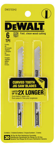 JIG SAW BLADES 6 TPI 2PC DEWALT