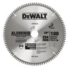 Aluminum Saw Blade 10" X 100T Dewalt