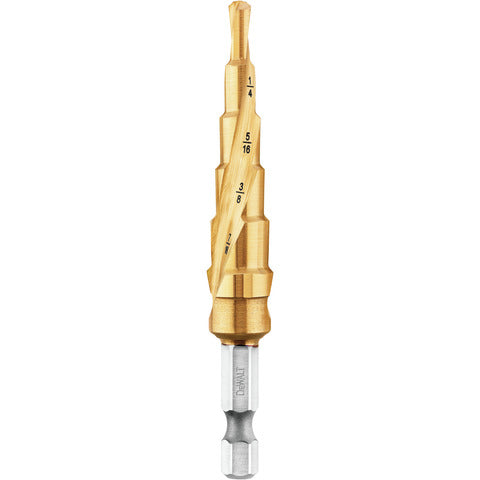 Step Drill 3/16" X 1/2" Bit Imp Ready Dewalt