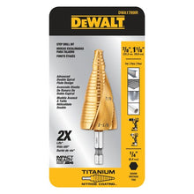 Load image into Gallery viewer, STEP DRILL 7/8&quot; X 1-1/8&quot; BIT IMP READY DEWALT
