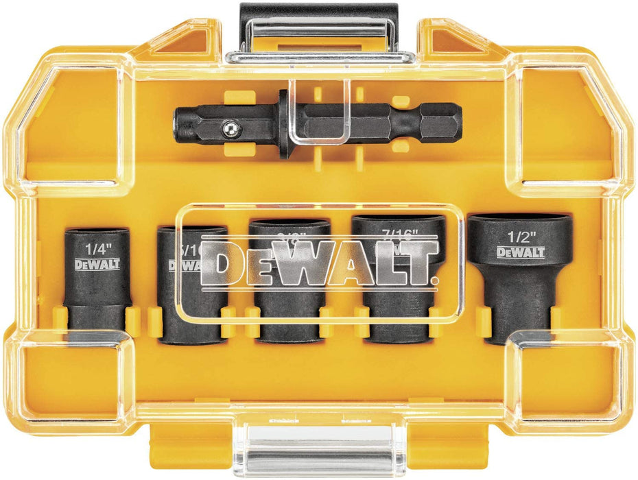 SET 5 PC. DETCHABLE MAGNETIC NUT DRIVER DEWALT
